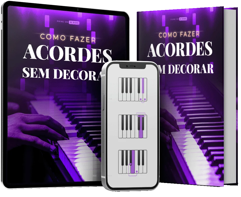 Livro Digital Como Fazer Acordes no Piano e Teclado, Sem Decorar | Piano em 21 Dias