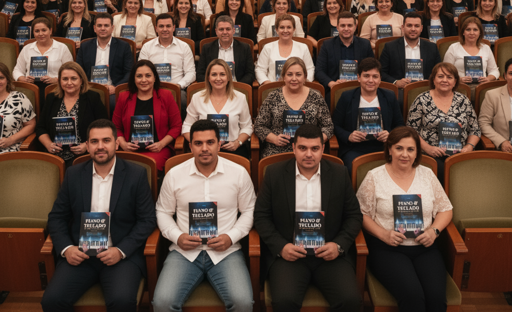 Comunidade de alunos do Piano em 21 Dias em evento em Portugal